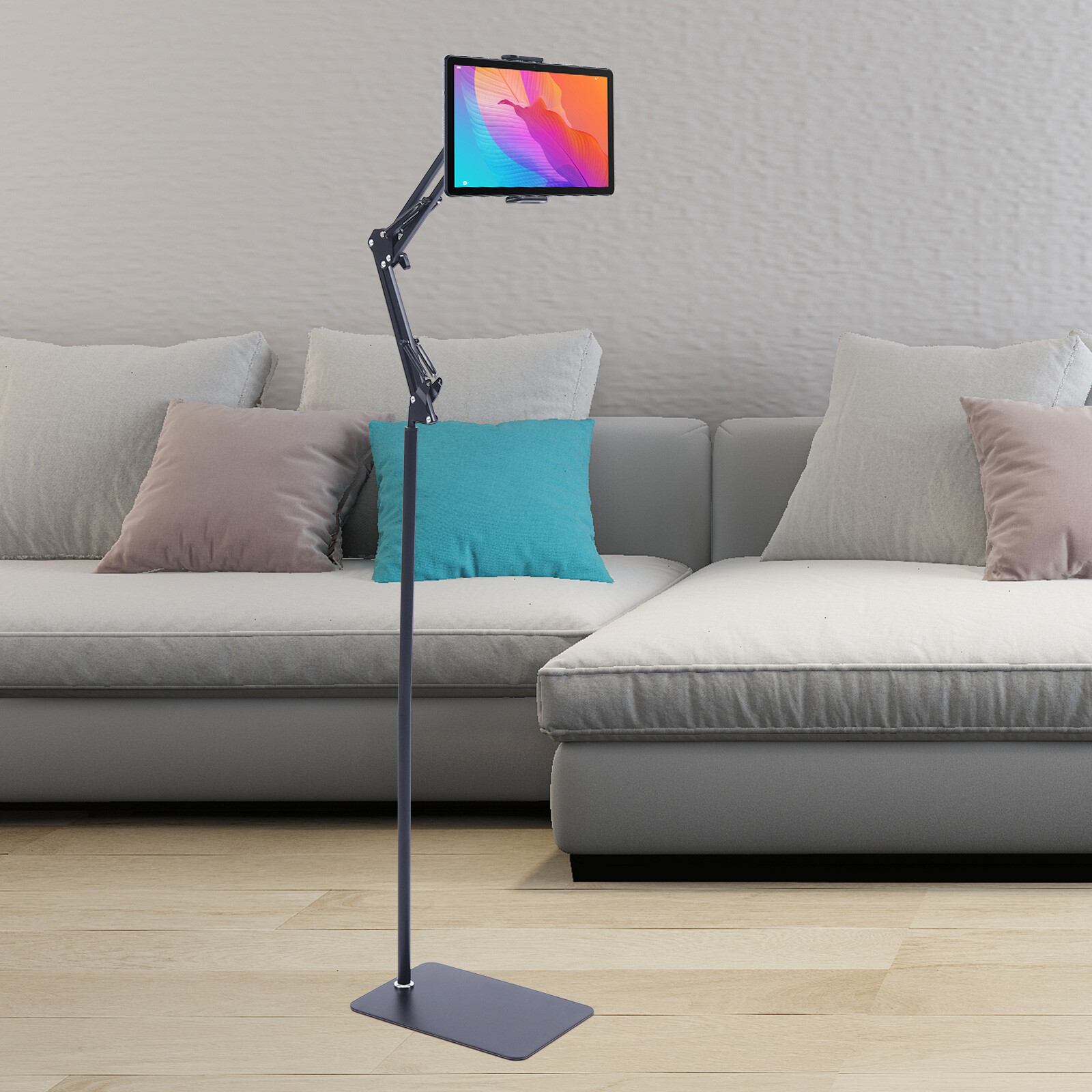 iPad Floor Stand Adjustable Tablet Holder Height Adjustable iPad Floor Stand