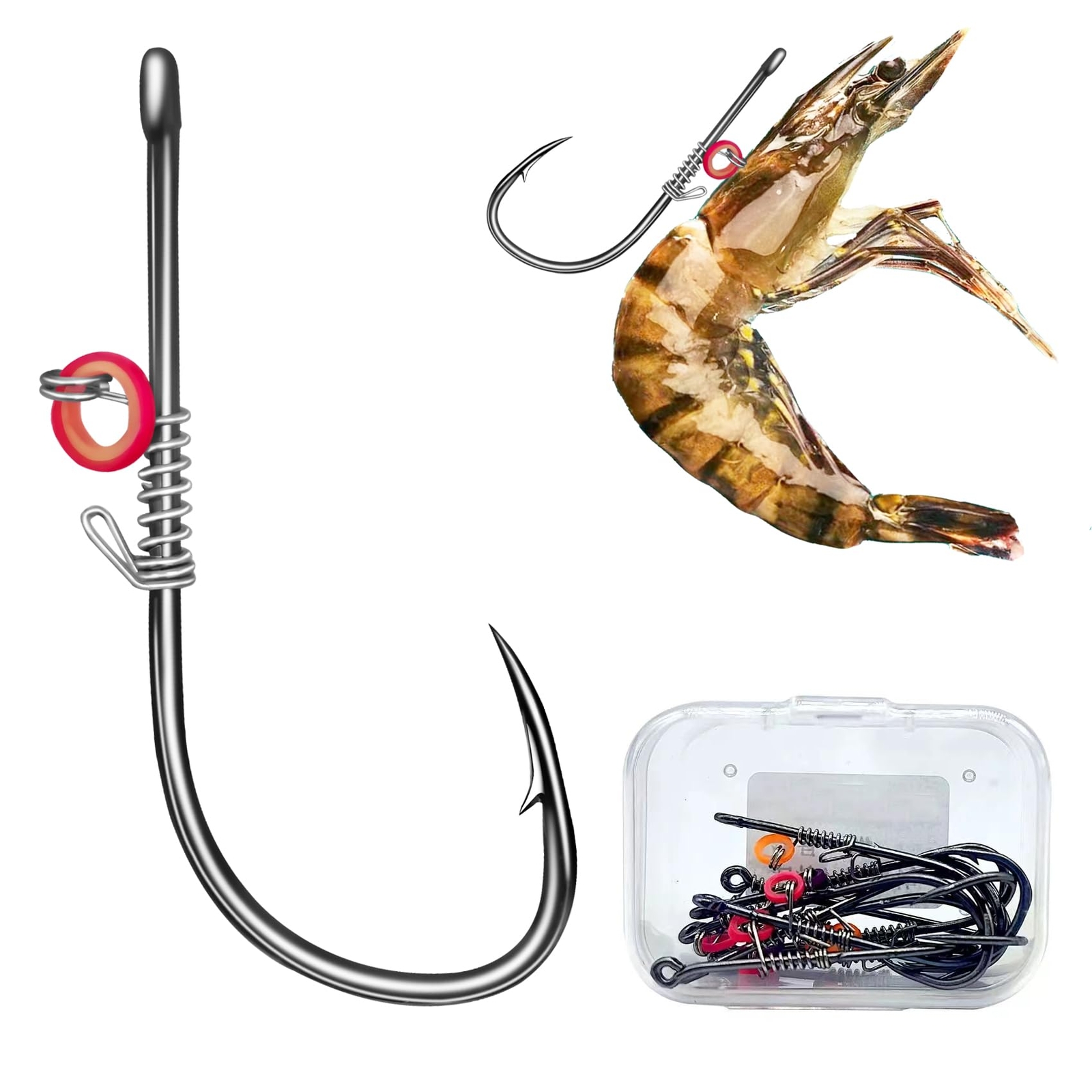 Fishing Hook， Fishing Gear Carbon Steel ConstructionPortable Storage Suitable...