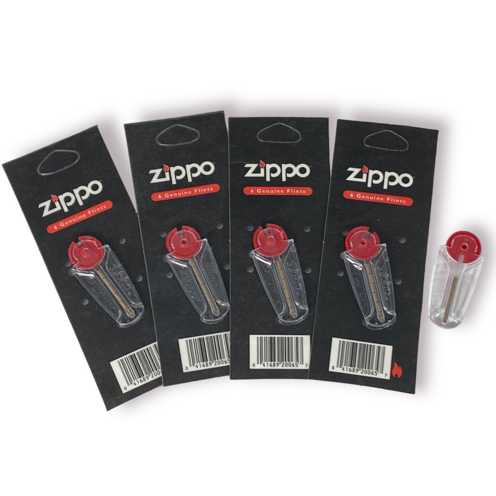 Authentic Zippo Lighter Flints, 4 New Packs and One Opened