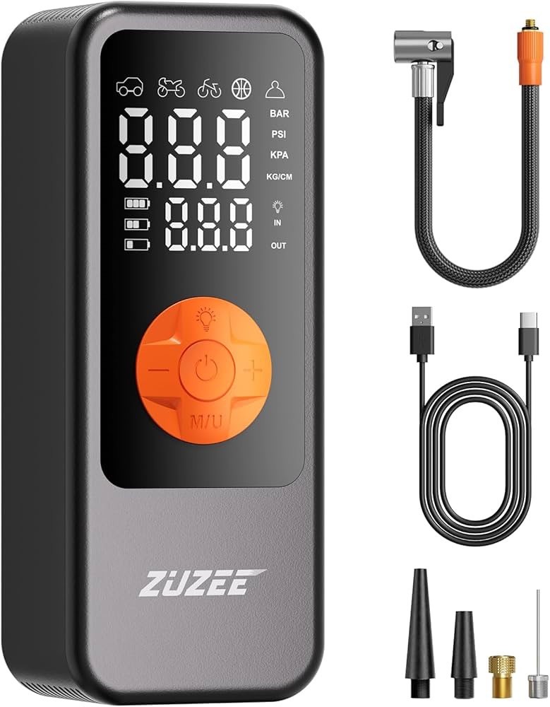 Zuzee Tire Inflator Portable Air Compressor, 4X Faster Inflation, Q13, 150PSI