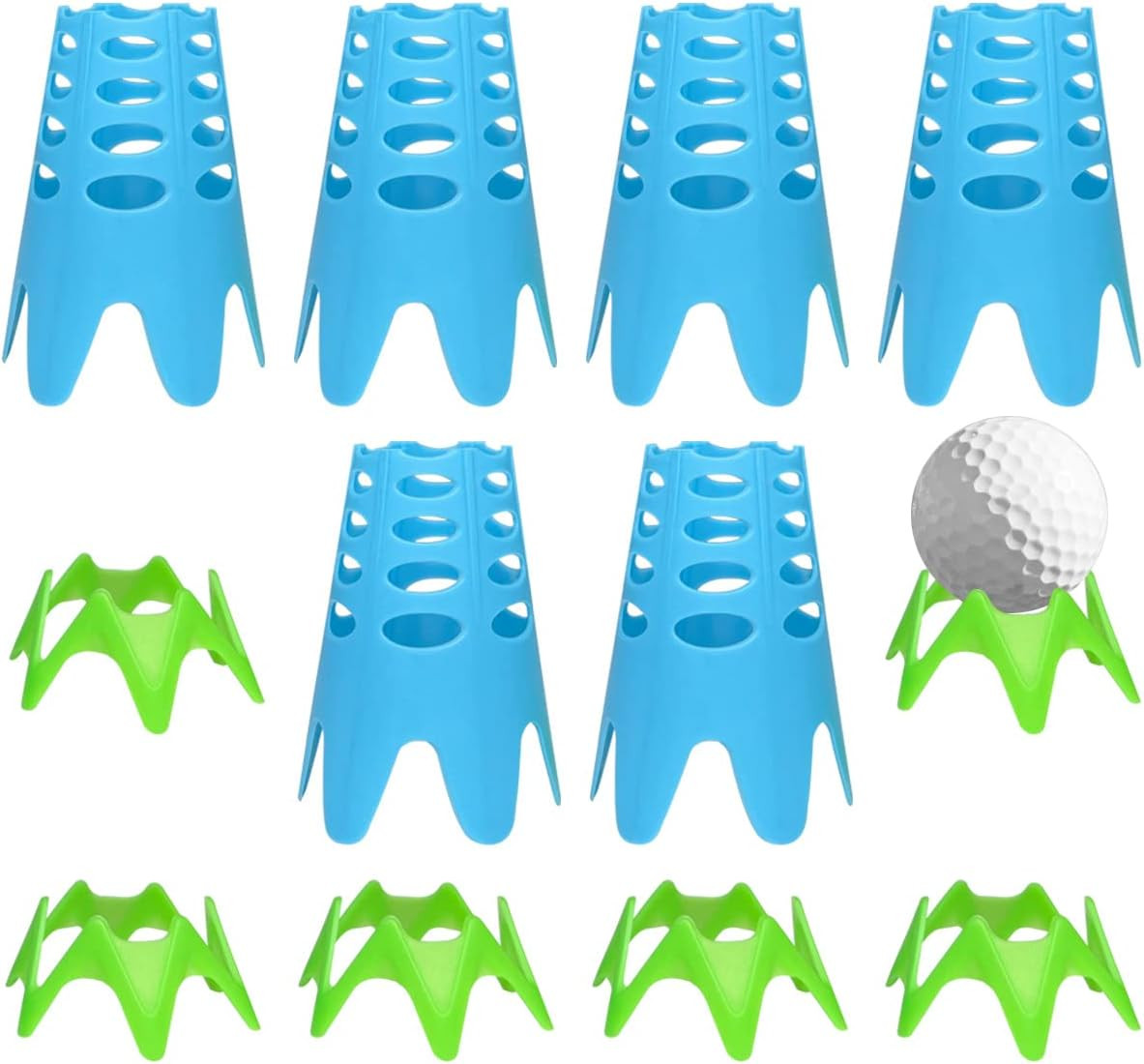 12Pcs Golf Simulator Tees ，Plastic Golf Mat Tees Tools for Outdoor Indoor Winter