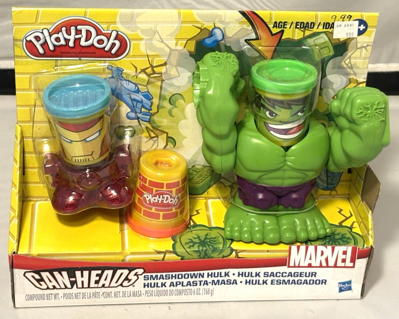 Play-Doh Marvel Hulk Smashdown And Avengers Assemble Set Marvel Can-Heads