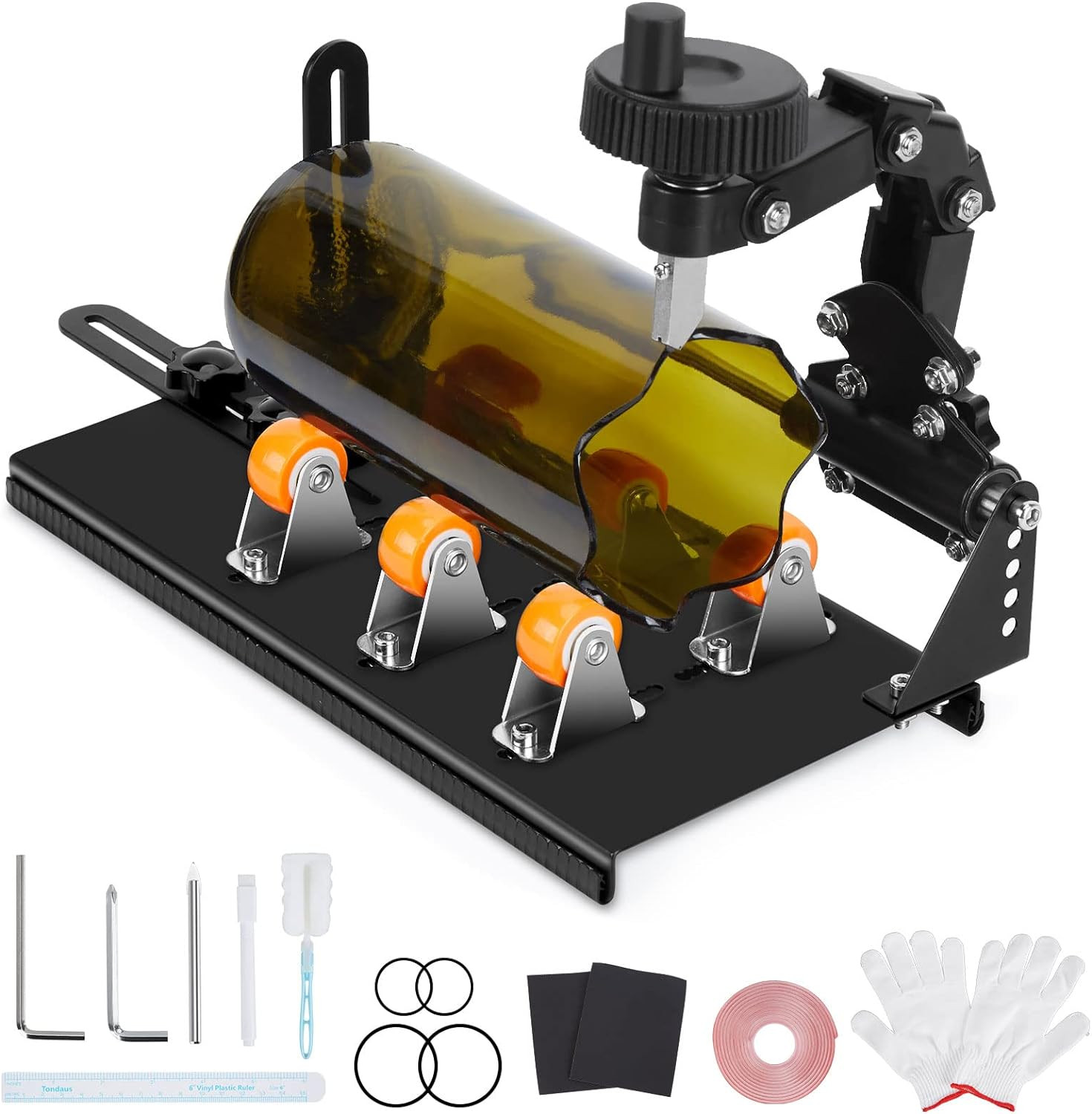 Glass Bottle Cutter Kit,  DIY Glass Cutter for Bottles with Adjustable Width, DI