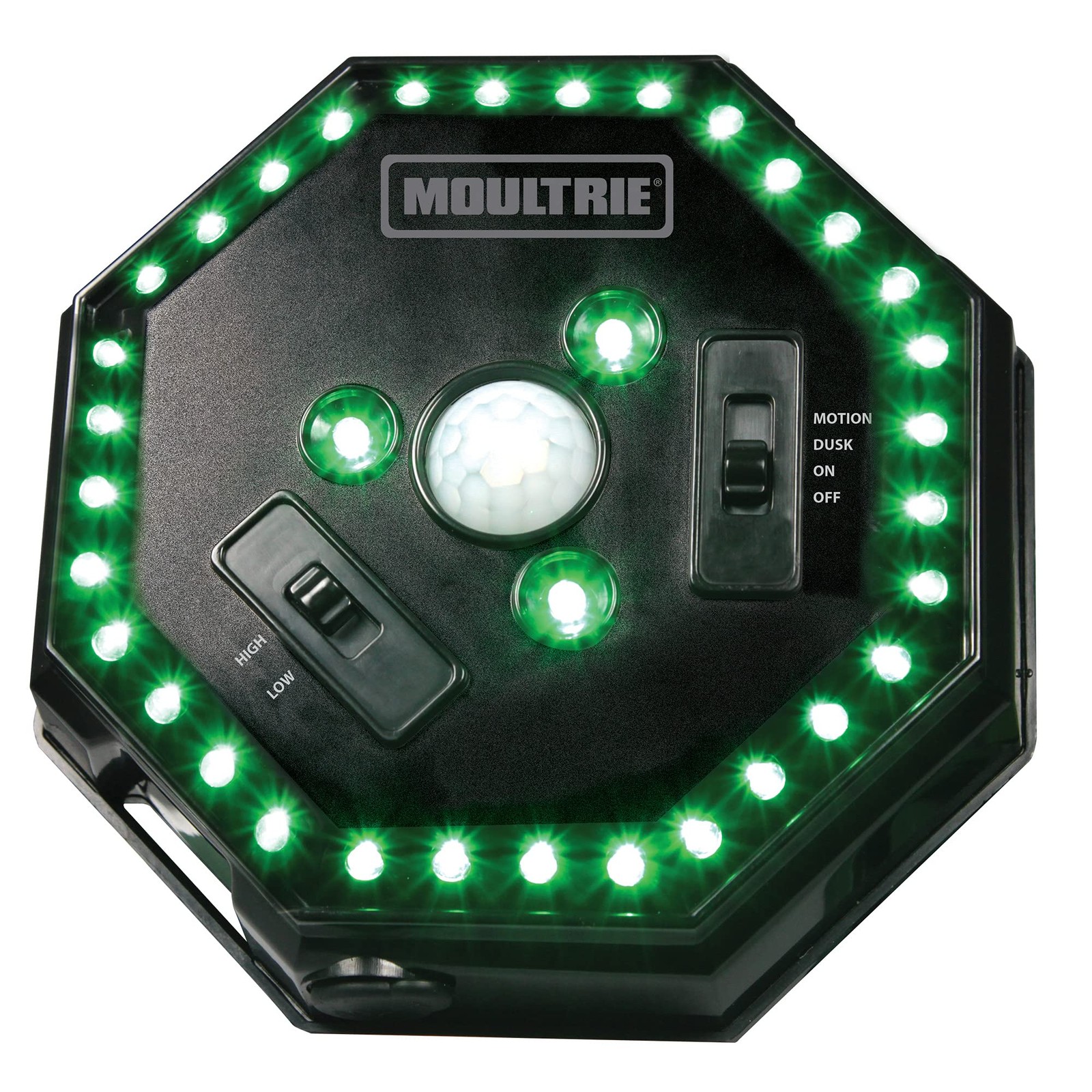 Moultrie Feeder Hog Light - 35 Green LEDs, 4-Way Switch, Motion 1 pack, Black