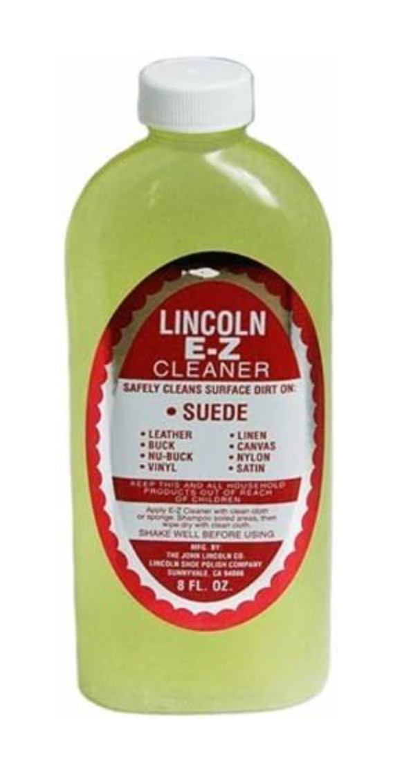 Lincoln E-Z Leather Suede Stain Vinyl Canvas Cleaner 8 Oz.