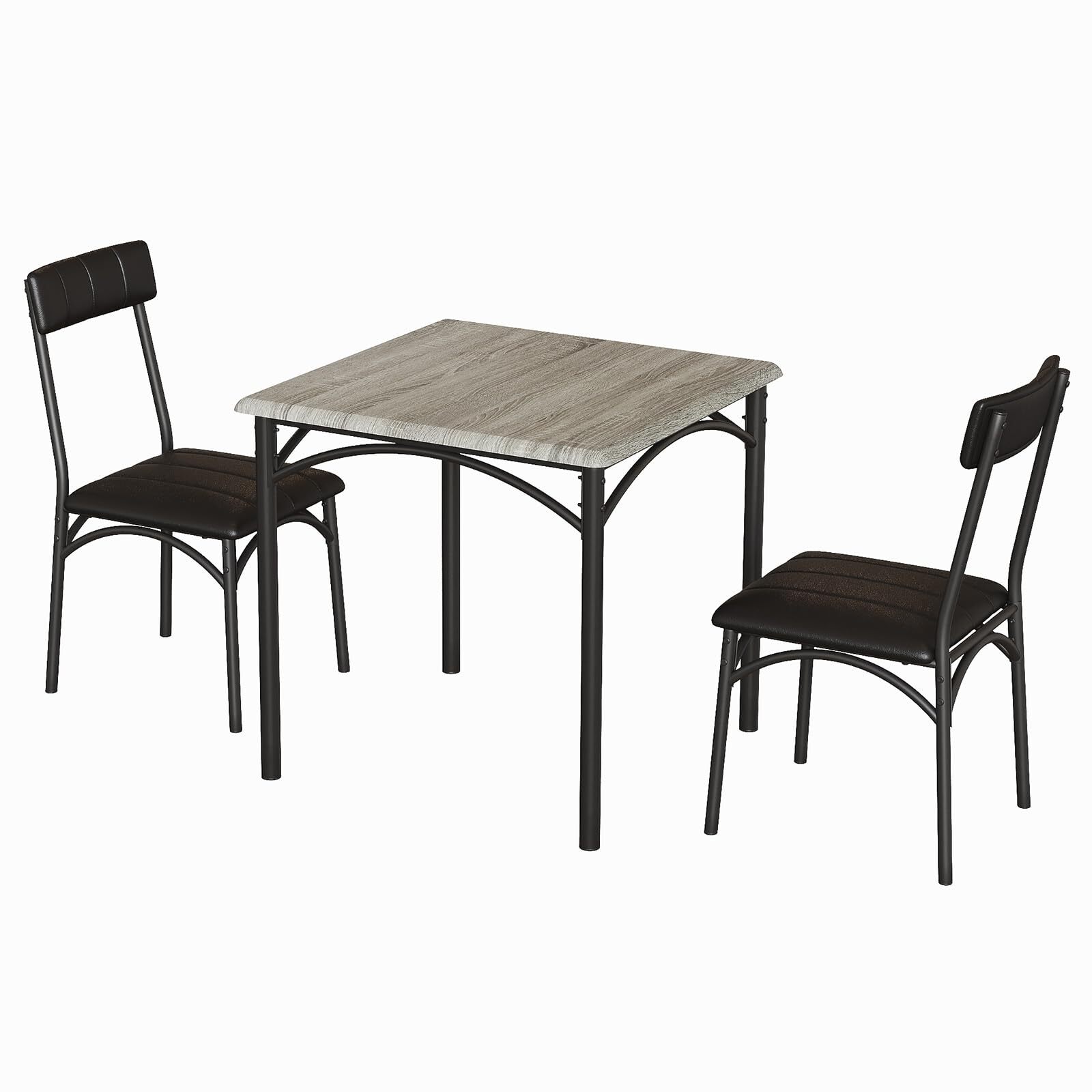 🆕3 Piece Dining Table Set Kitchen Table and Chairs for 2 Upholstered Chairs NE