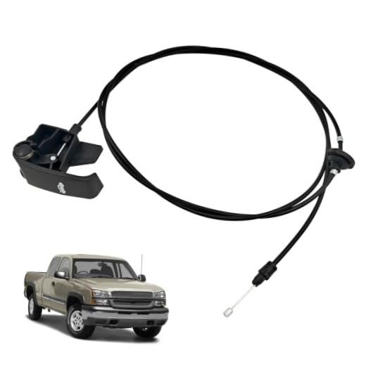 Hood Release Cable & Handle Assembly, Compatible with 1999-2007 Chevy 15142953