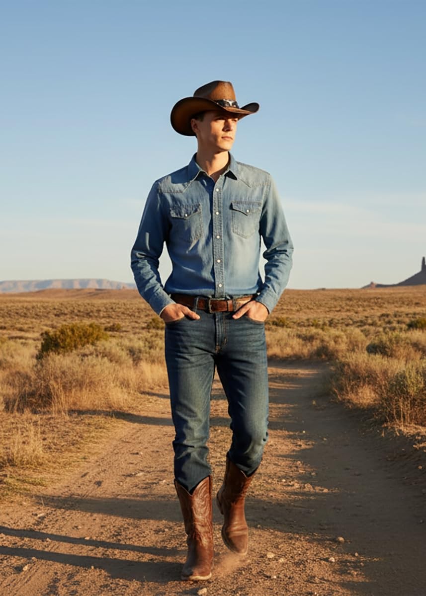 Men's and Women Western Bullhead Cattleman Crown Straw Cowboy Cowgirl Hat, Brown