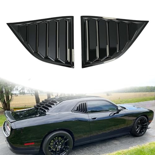 Classic Quarter Window Louvers Compatible with Side Window Louvers Gloss Black