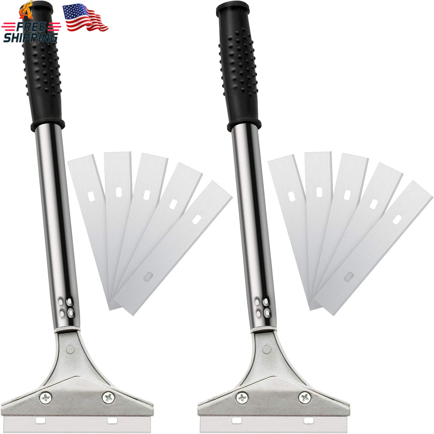 Mudder 4 Inch Razor Blade Scraper Tool Wallpaper Floor Tile Paint Removal Smooth