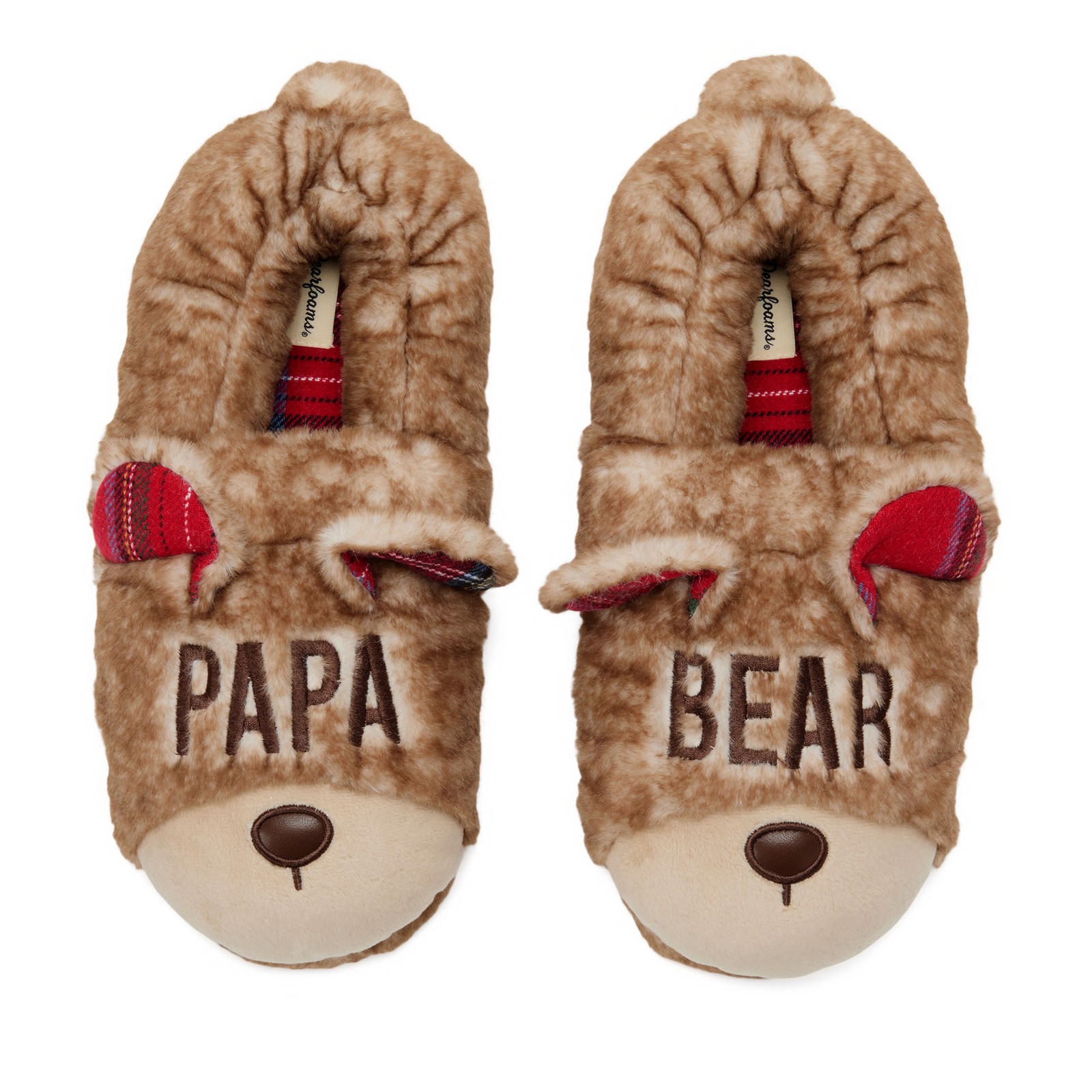 Dearfoams Men's Papa Bear Closed Back Slipper