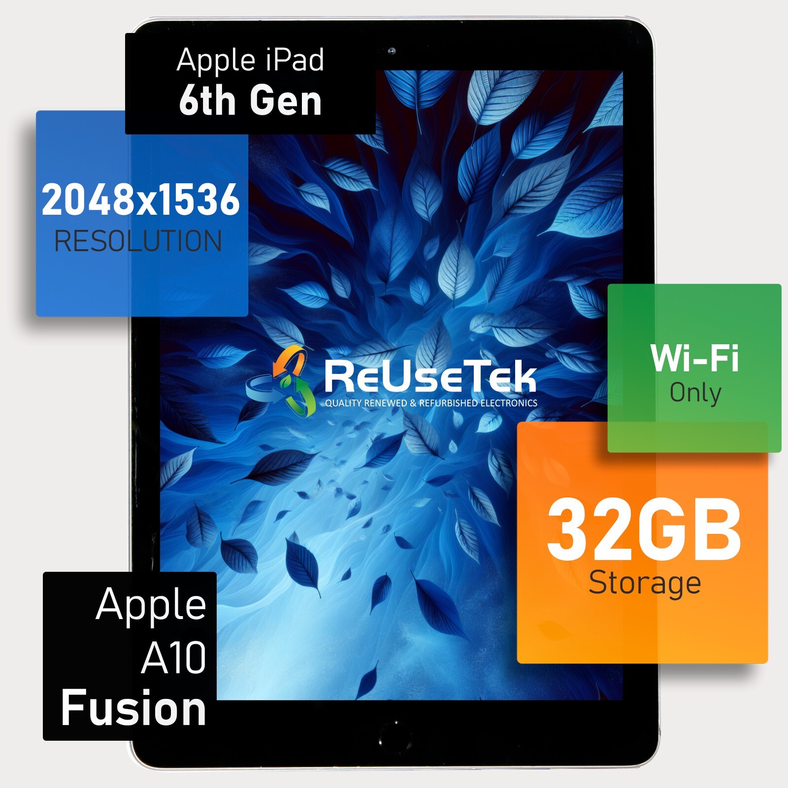 Apple iPad 6th Gen | LED IPS 9.7 in | Retina 💎| 32GB | Wi-Fi Only | Space Gray