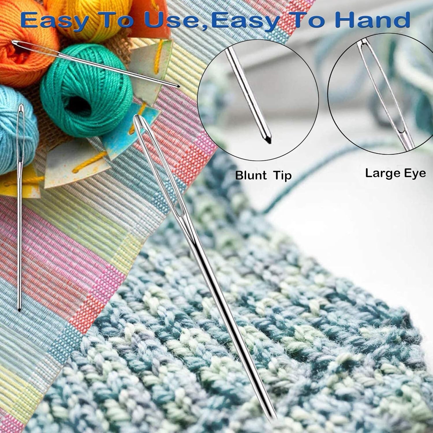 Easy-Thread 26 Pcs Knitting Kit: Blunt Yarn Needles & Locking Stitch Tools