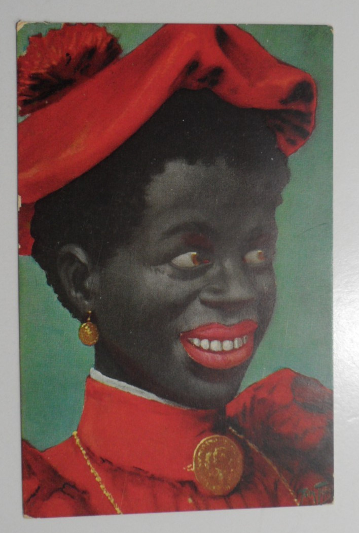 STAMPMART : USA NJ AMERICAN WOMAN PHOTO SWITZERLAND POSTMARK POSTCARD