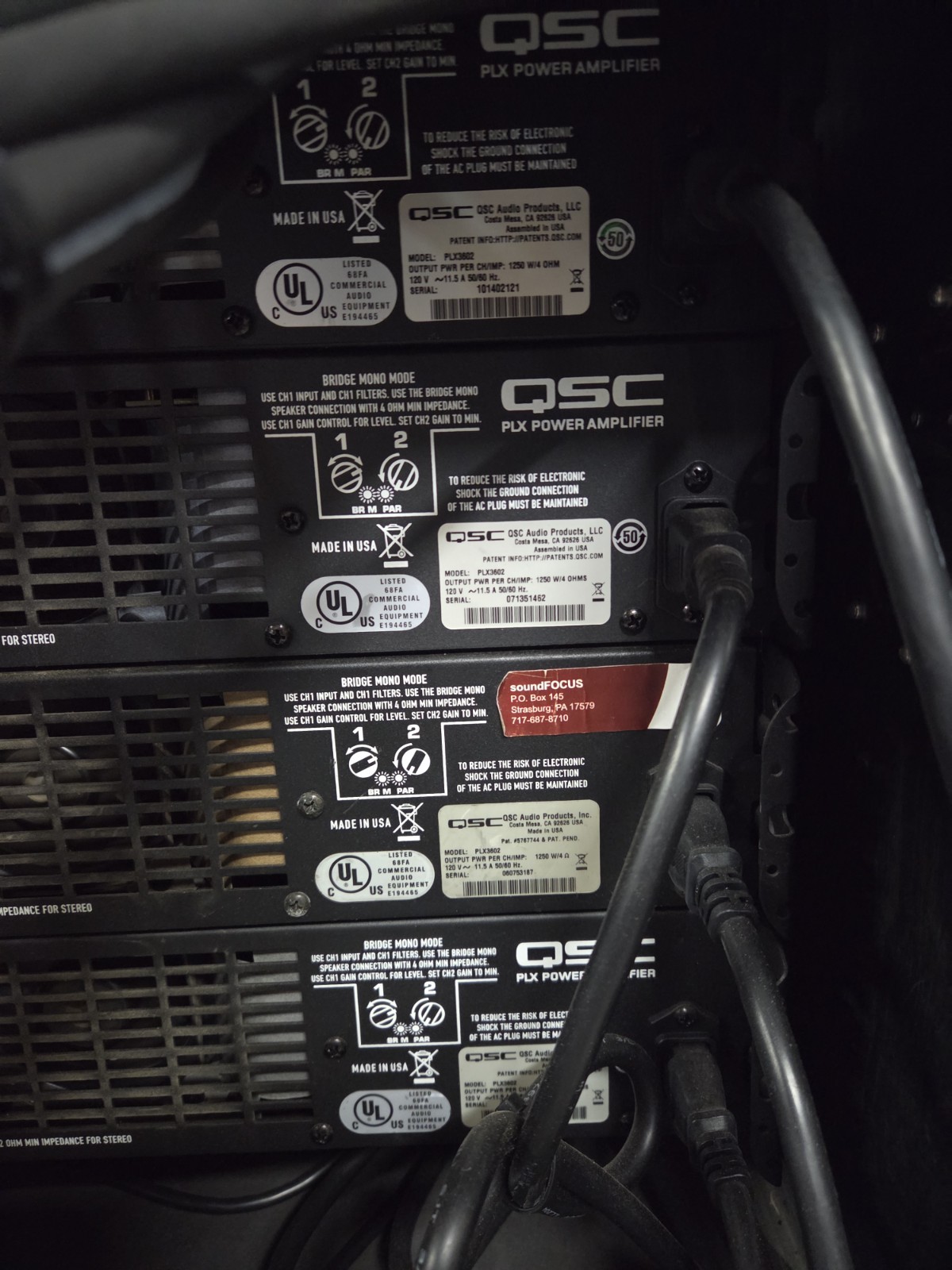 QSC PLX3602 Stereo Power Amplifier 2-Channel