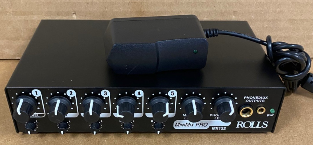 Rolls MX122 MiniMix Pro Mic/Source Mixer W/AC-ADAPTER