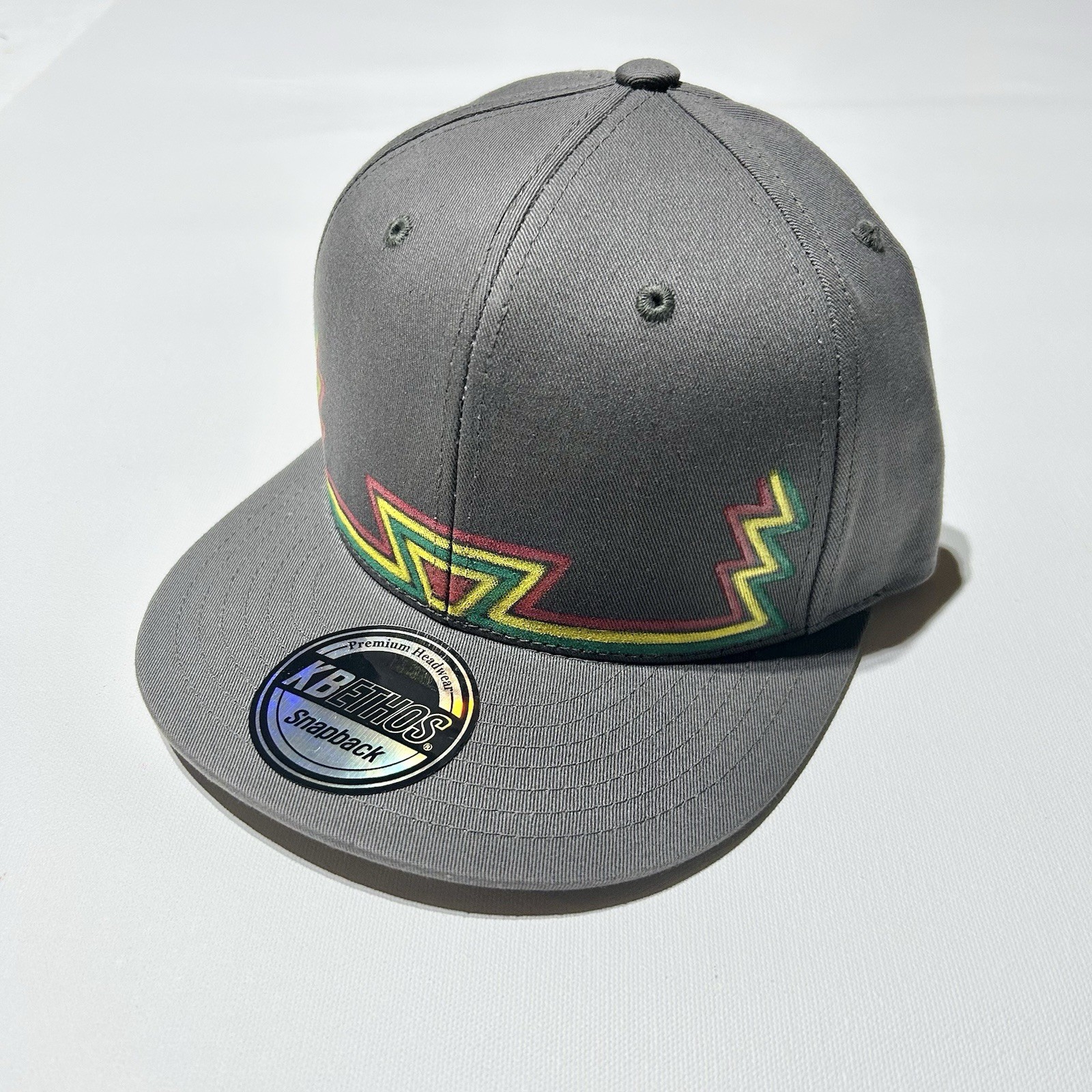 GRATEFUL REGGAE Grey Snap Back Hat, Grateful Dead Hat, Reggae Hat