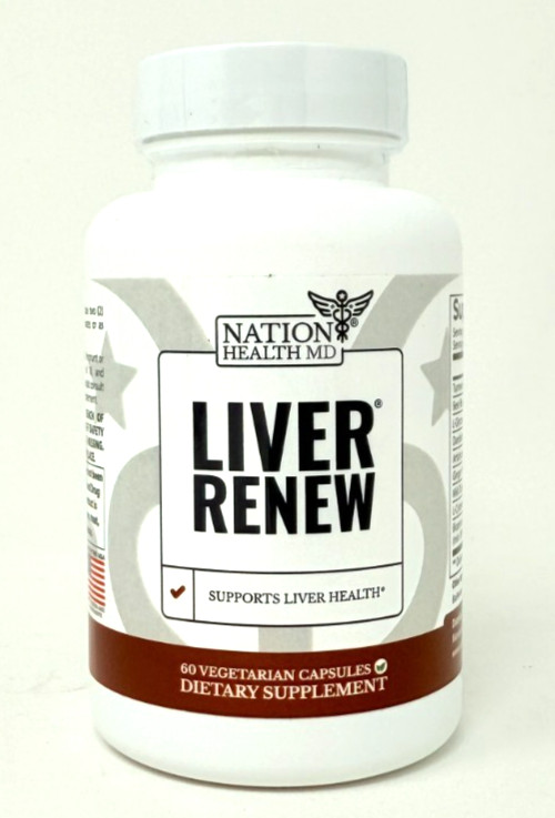 Nation Health MD Liver Renew Formula with Artichoke Extract, 60 Capsules