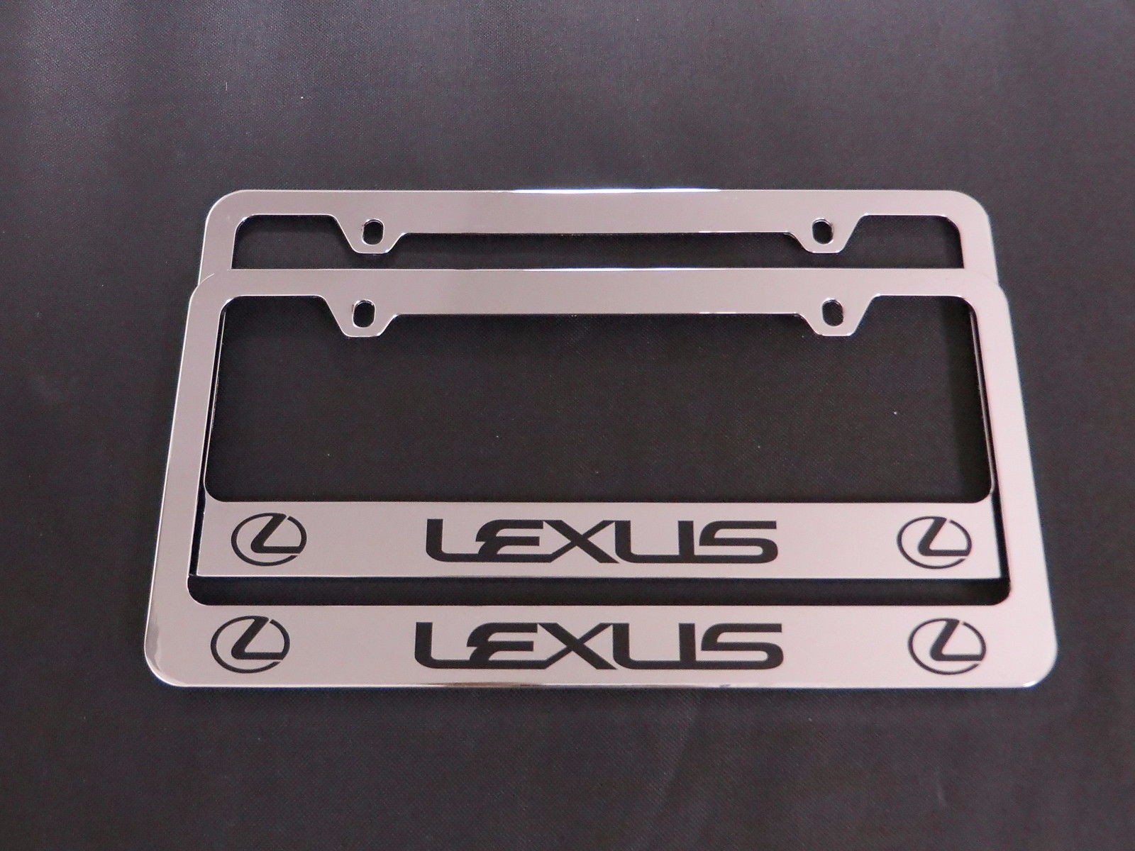 2 Brand New lexus chrome plastic license plate frame