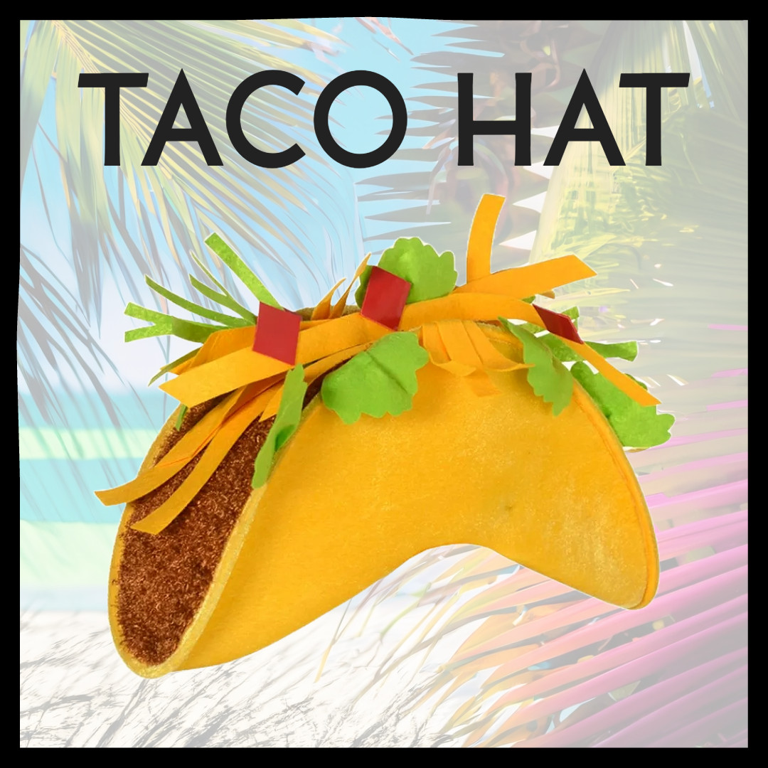 Taco Tuesday, Yellow Taco Party Hat, Fiesta, Cinco De Mayo, Food Costume