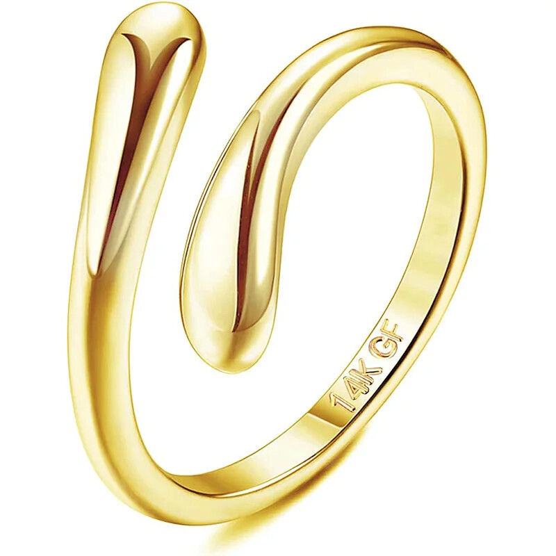 Gold Tone Hug Toe Rings Adjustable for Women Barefoot Foot Jewelry Set