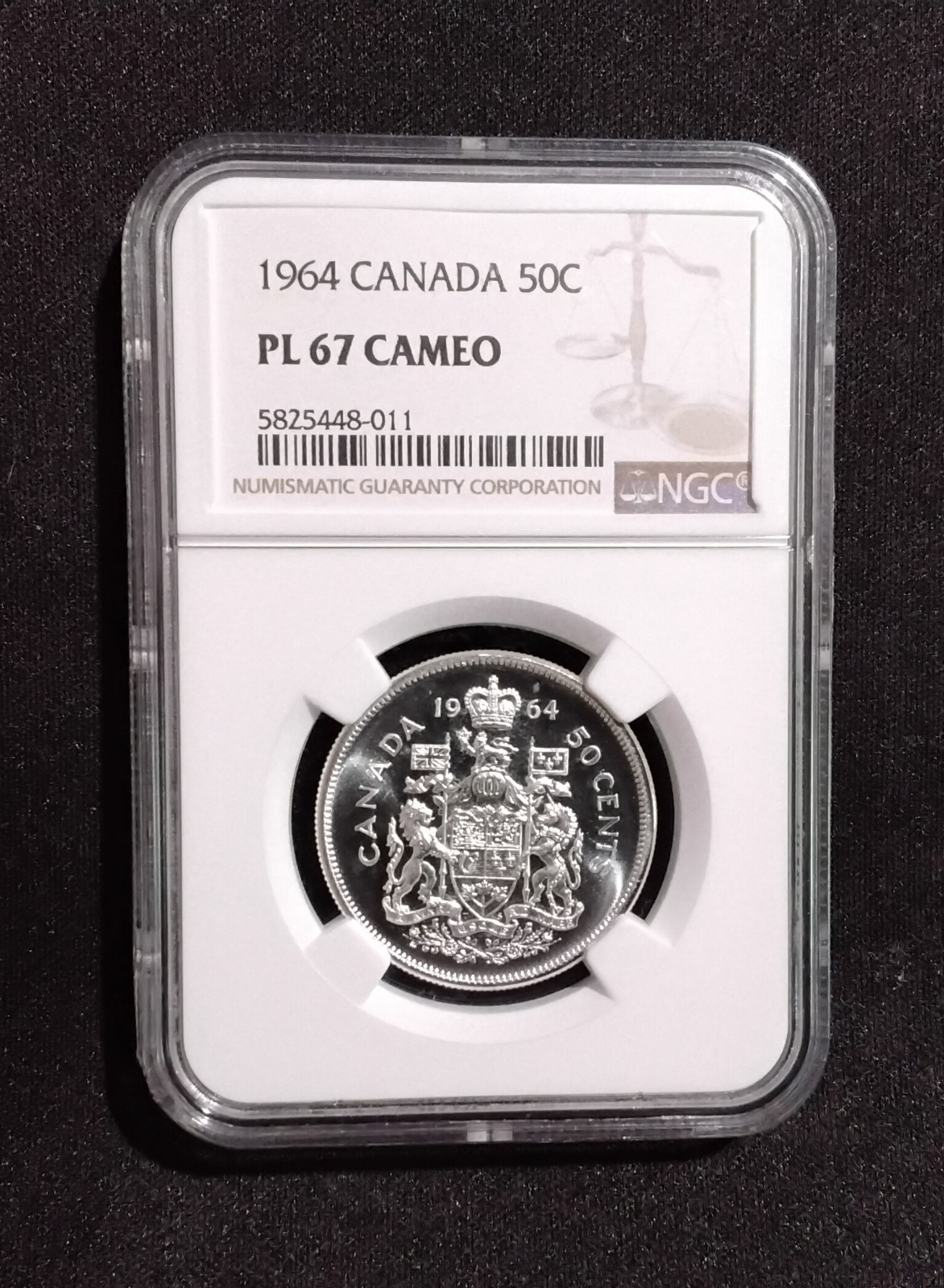 1964 Canada 50c, Queen Elizabeth II, NGC PL67 Cameo