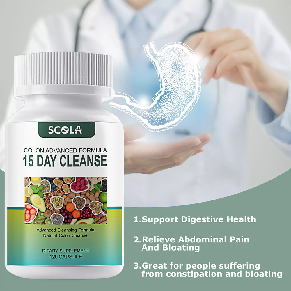 15 Day Cleanse - Gut Colon Support Caffeine-Free Advanced Formula - Non-GMO 120
