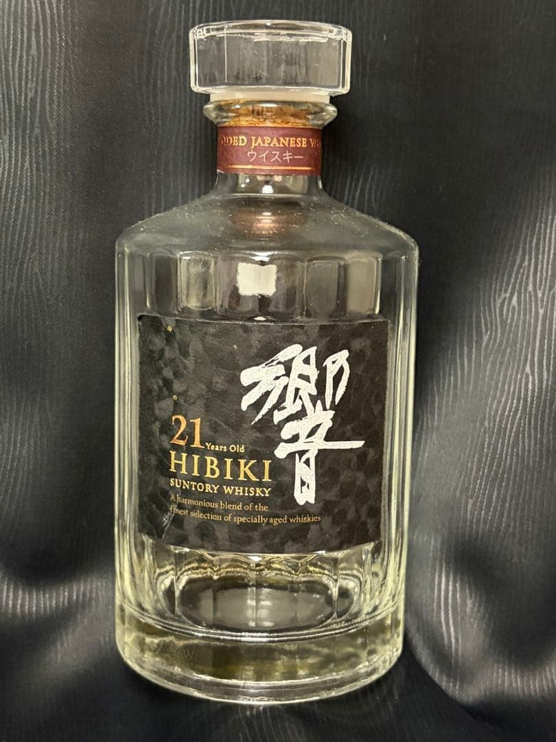 Suntory Whiskey Hibiki 21 Years Empty Bottle 700ml excellent free shipping
