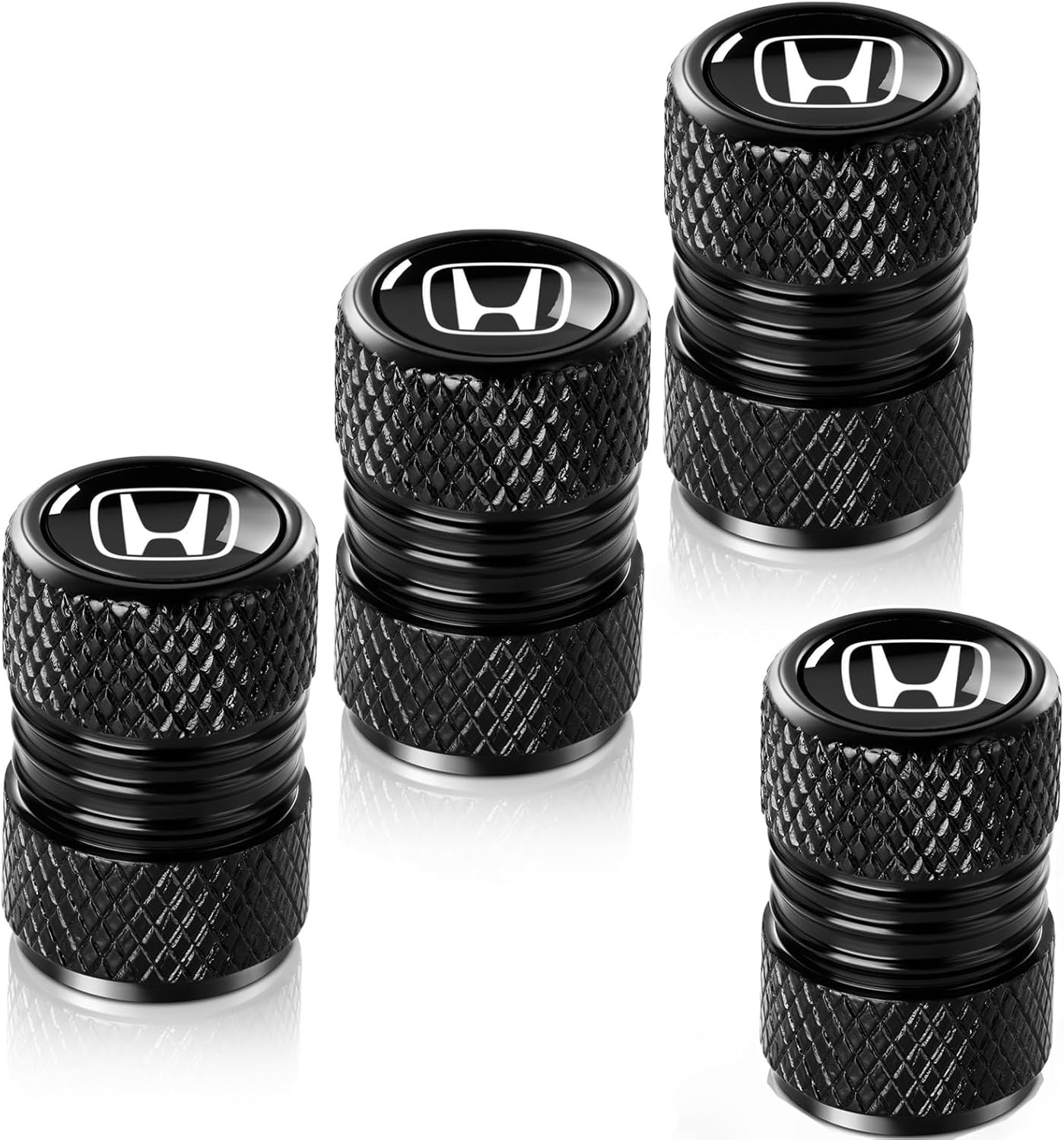 Tire Valve Stem Caps for Honda Accord Civic Fit CRV Pilot EX CR-V EX-L Metal Car