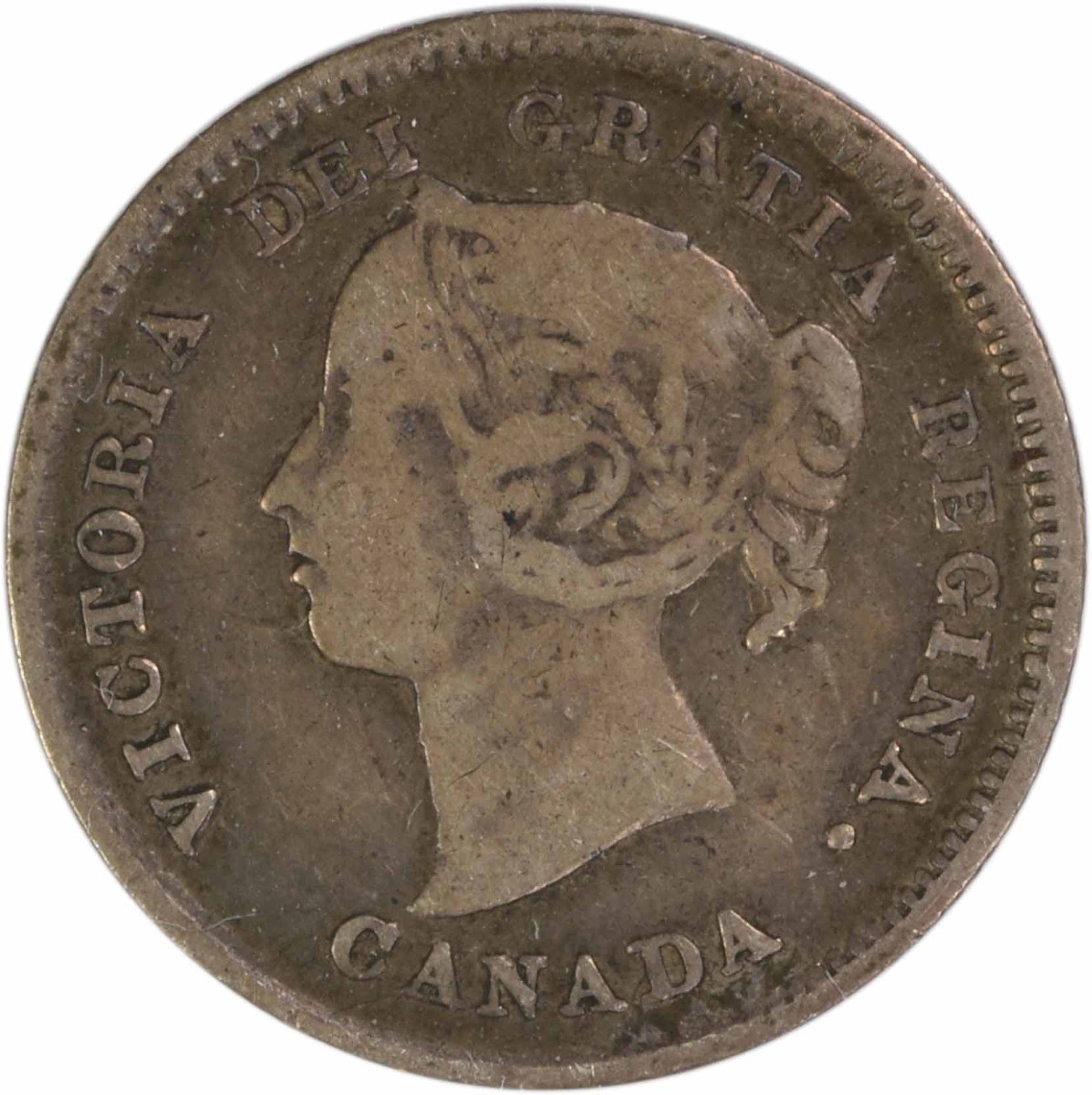 1884 Canada 5 Cents Far Blunt 4 KM2 VF Uncertified #204