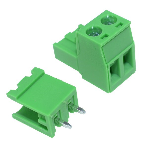 10Pcs KF2EDGK KF-2P 2PIN Right Angle Plug-in Terminal Connector 5.08mm Pitch
