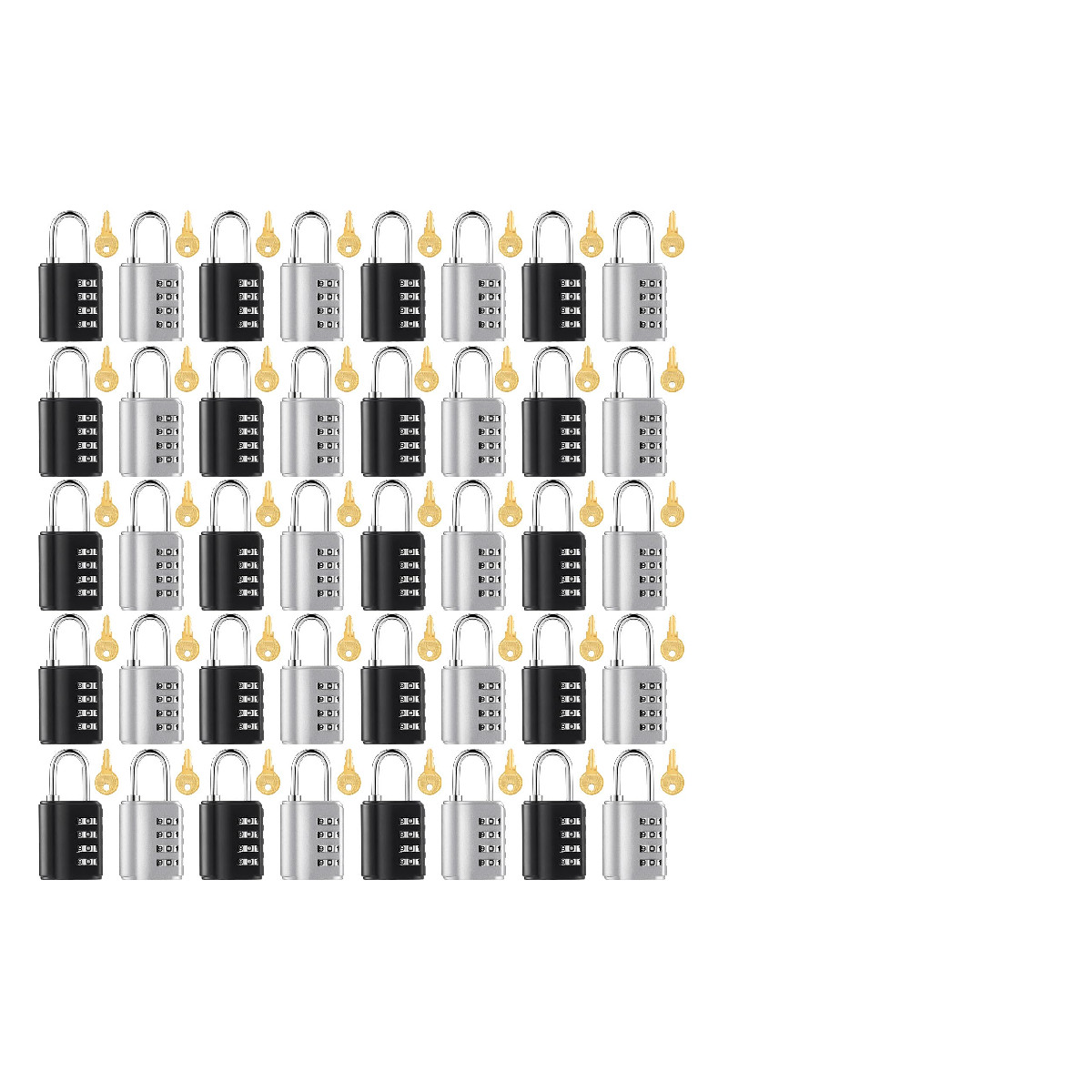 Kenning Combination Padlock 4 Digit Combination Lock Keys Locker Resetable