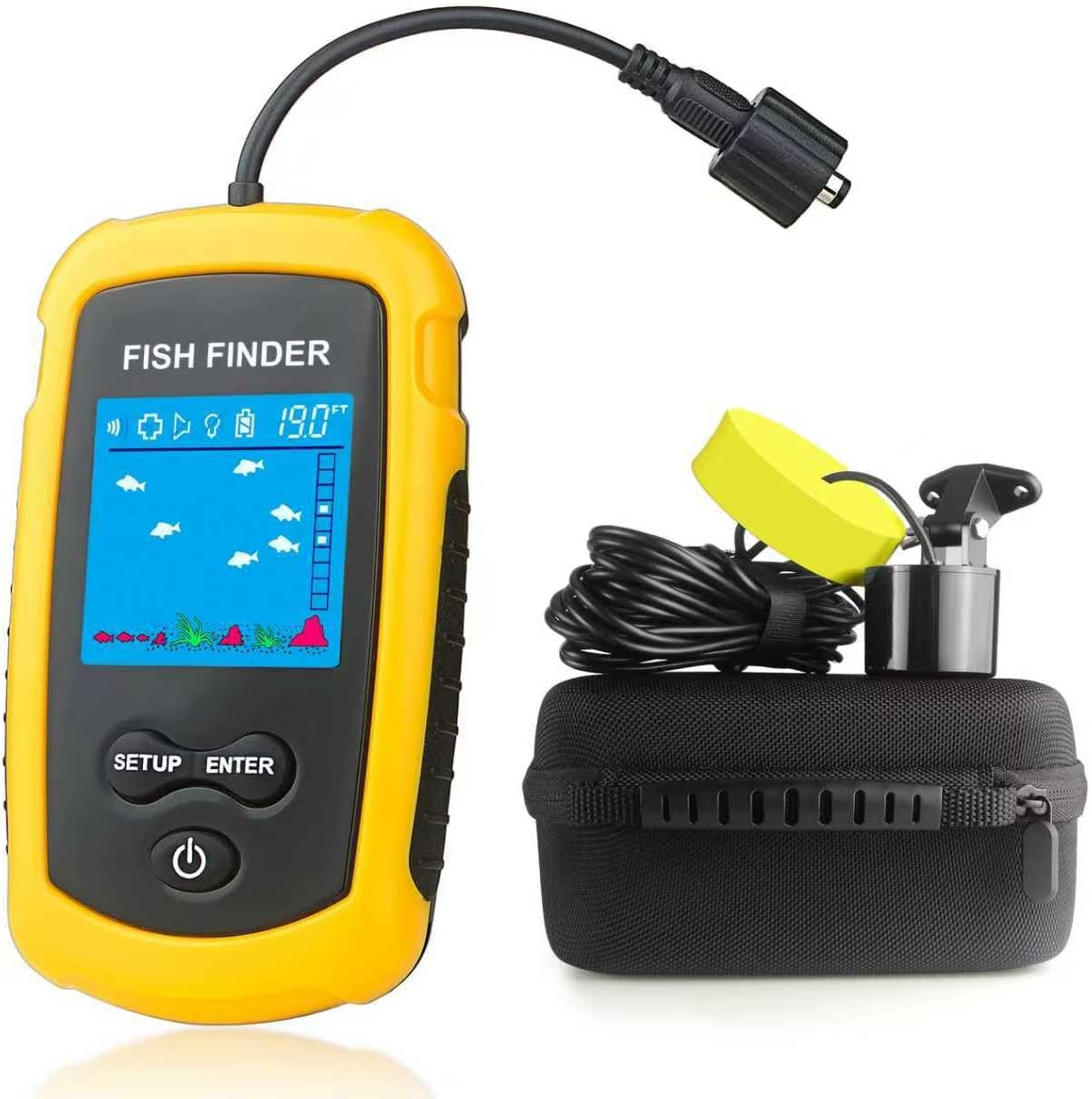 Portable Fish Finder with LCD Display for Ice and Kayak Fishing