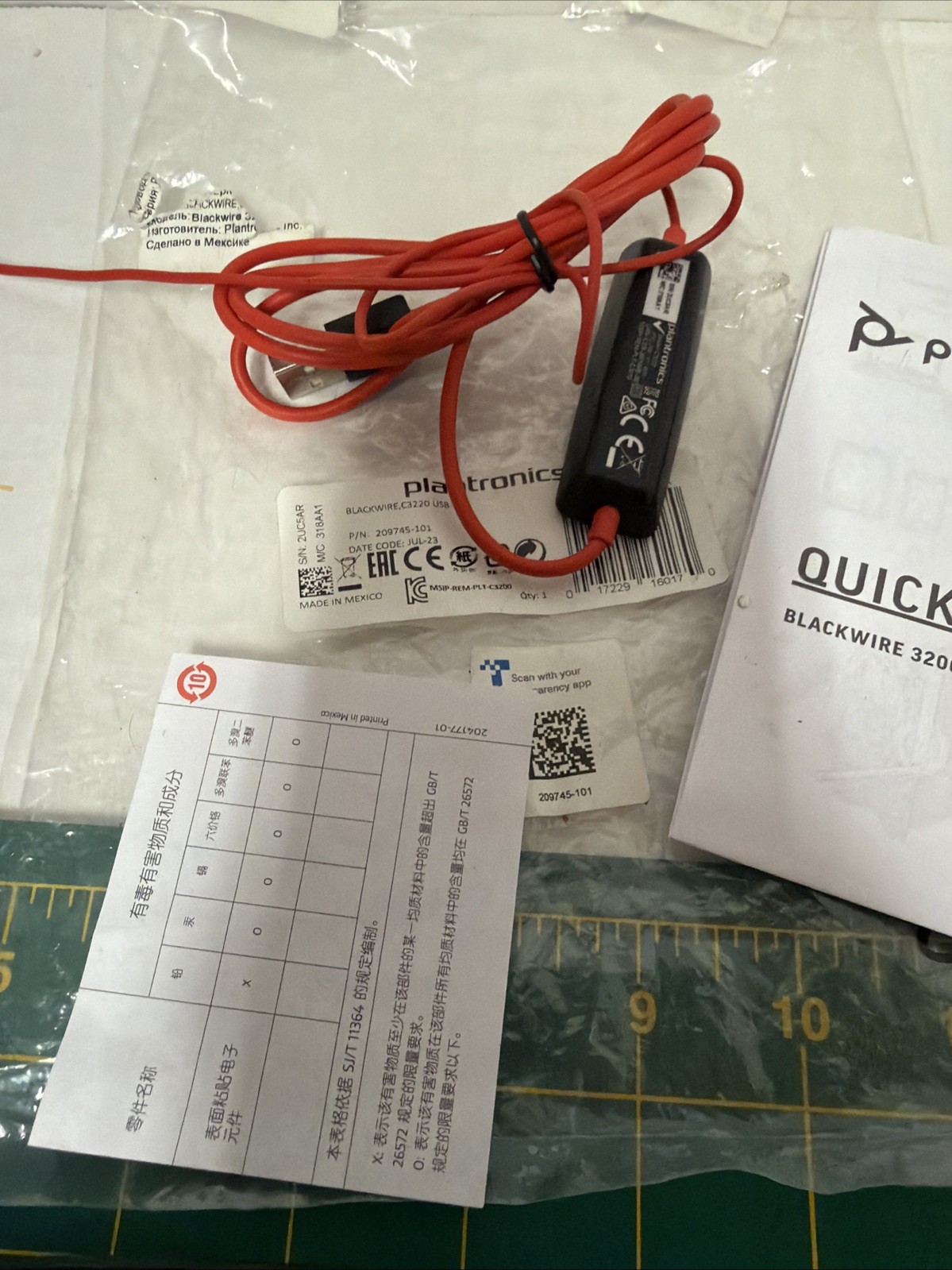 Plantronics Blackwire 3200 Series USB Headset Brand New Sealed Electronics