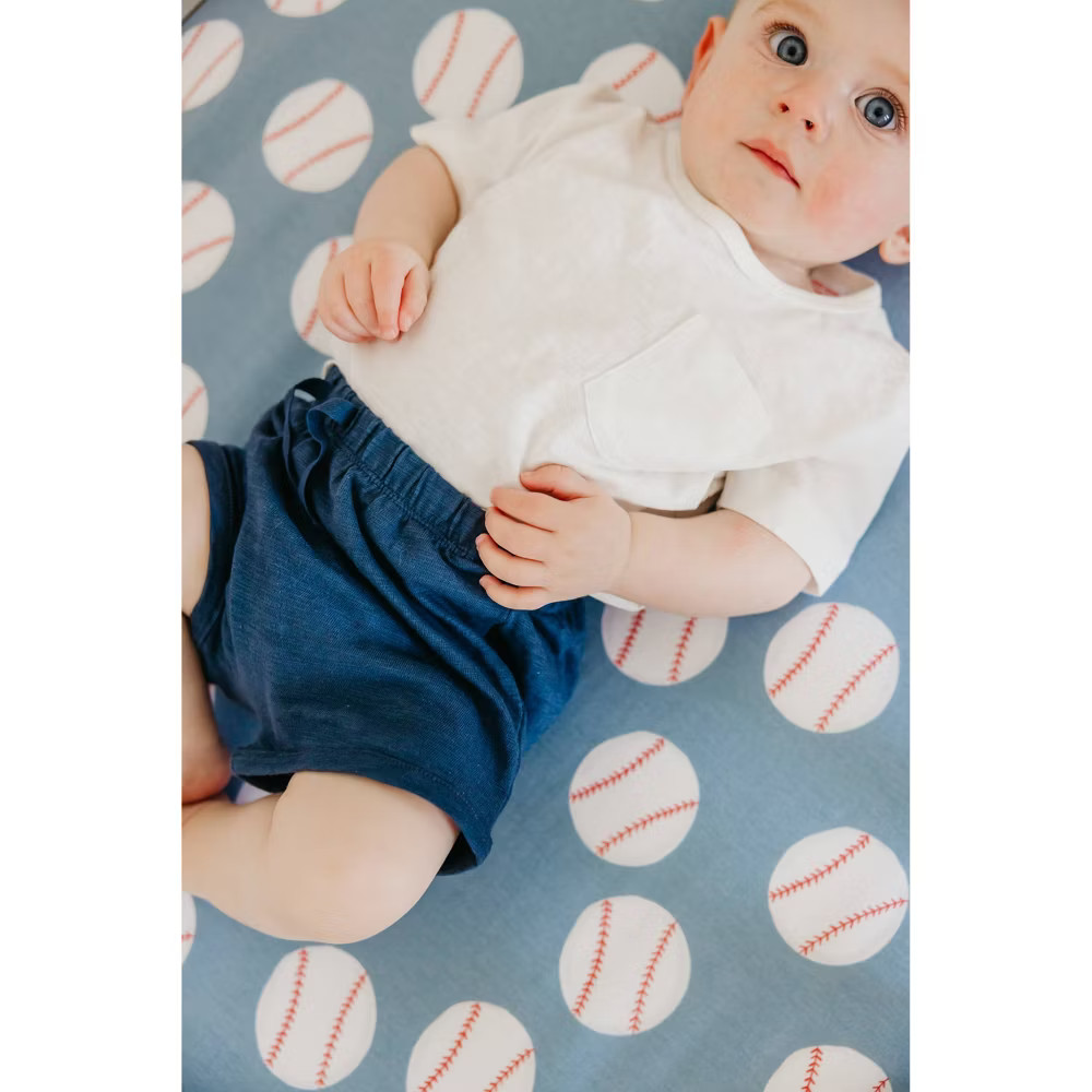 Copper Pearl Premium Crib Sheet - Slugger