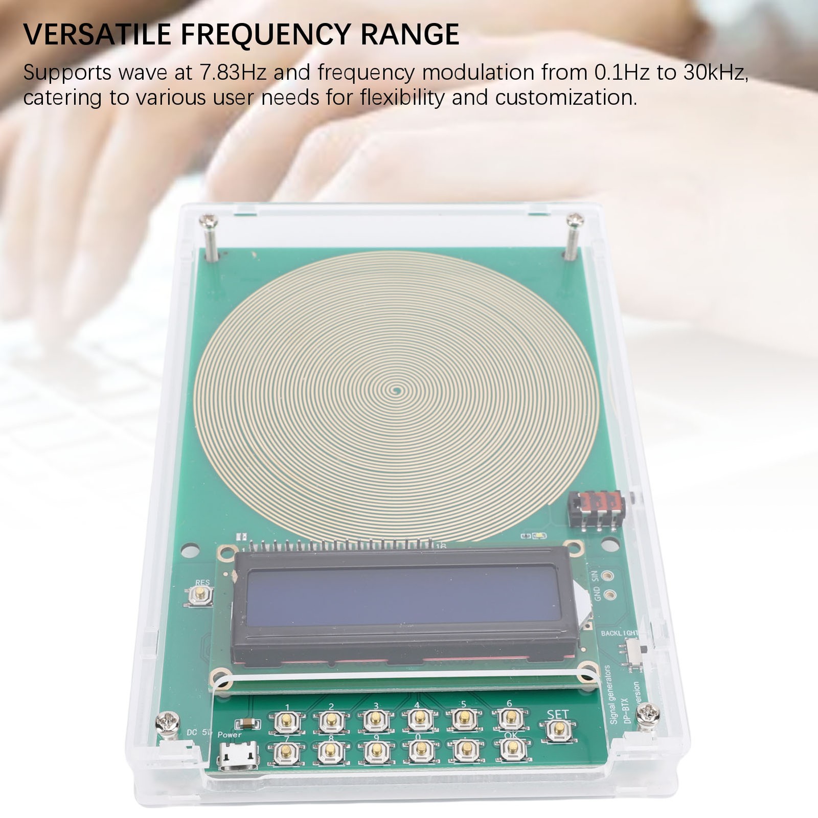 Ultra Low Frequency Pulse Generator 7.83Hz For Mind Relaxation Acrylic Excellent