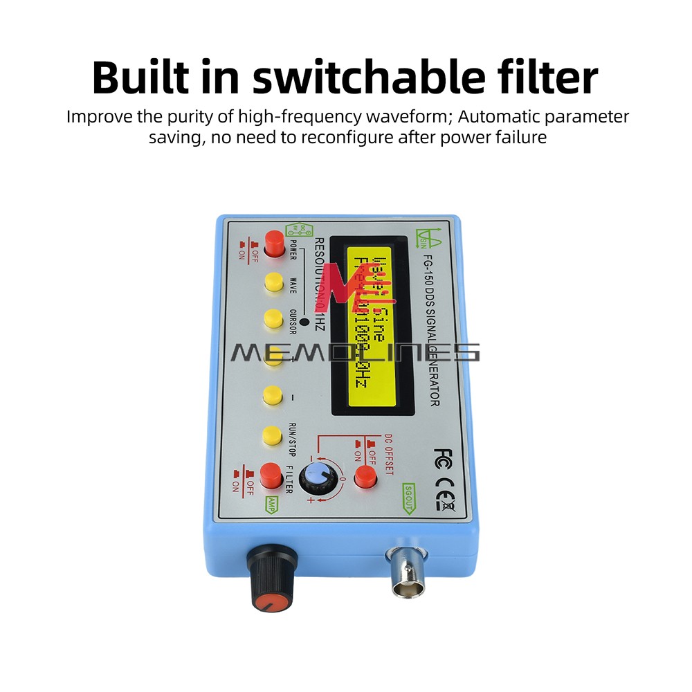 FG-150 DDS High-Precision Frequency Signal Generator with 15 Adjustable Waveform