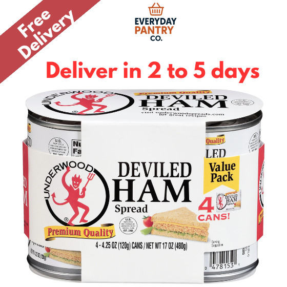 Underwood Deviled Ham Spread, 4.25 oz, 4 Count Cans