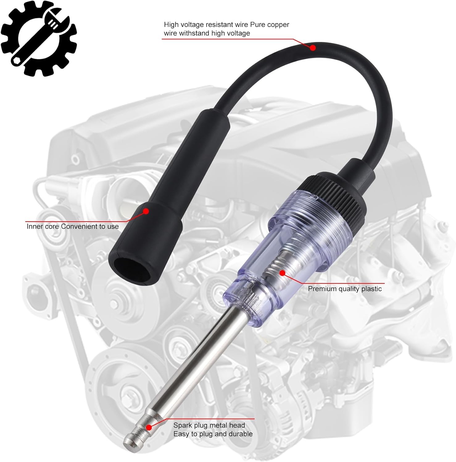 Spark Plug Tester Engine Ignition Diagnostic Tool Auto Lawn Mower Motorcycle
