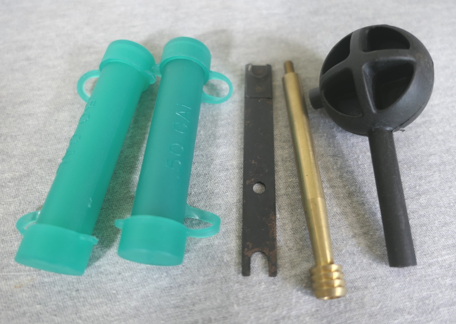 Lot of Black Powder 50 Cal. Rifle Gun Accessories Rapid Loader Tubes Jag Parts
