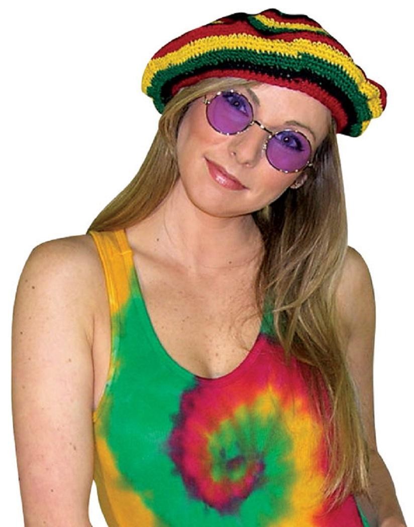 Rasta Tam Hat Jamaican Rastafarian Fancy Dress Halloween Adult Costume Accessory