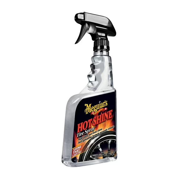 Meguiar's Hot Shine Tire Spray, High Gloss Wet Look Shine, G12024, 24 oz