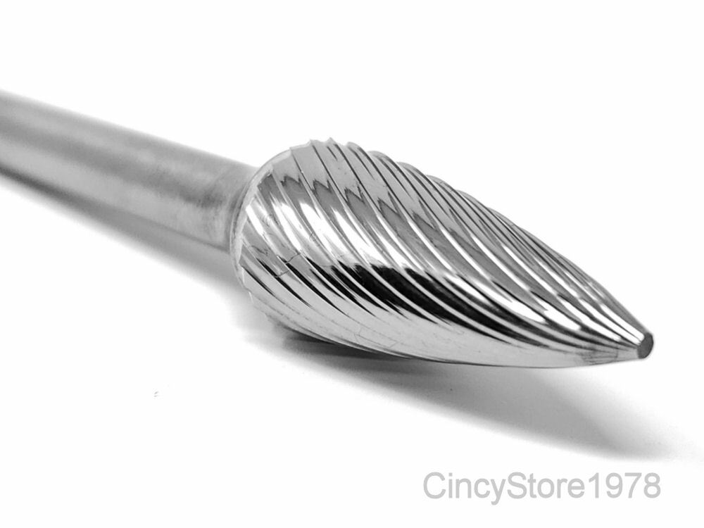 SG5S Tree Shape 1/2" Carbide Burr Bur Tool Die Grinder Bit 1/4" Shank
