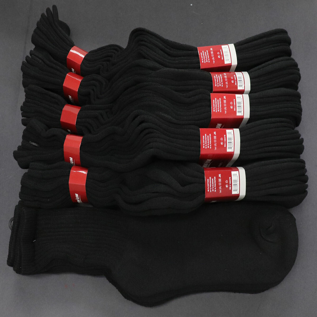 12 Pairs Men's Crew Socks Sports Running Walking Casual Cotton Breathable 9-13