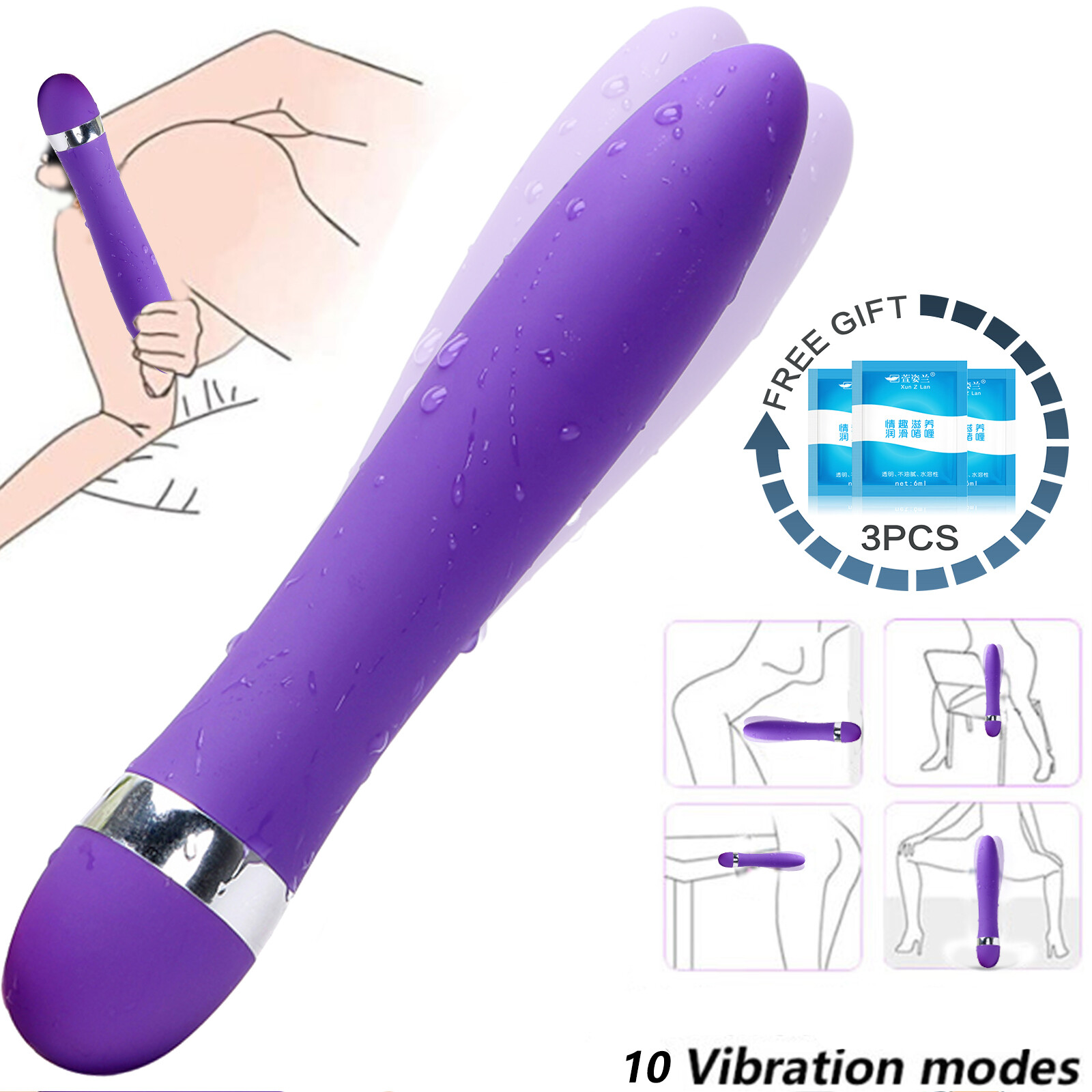 Female Vibrator Vibrating Discreet Clitoral Massager G Spot Nipple Quiet Sex Toy