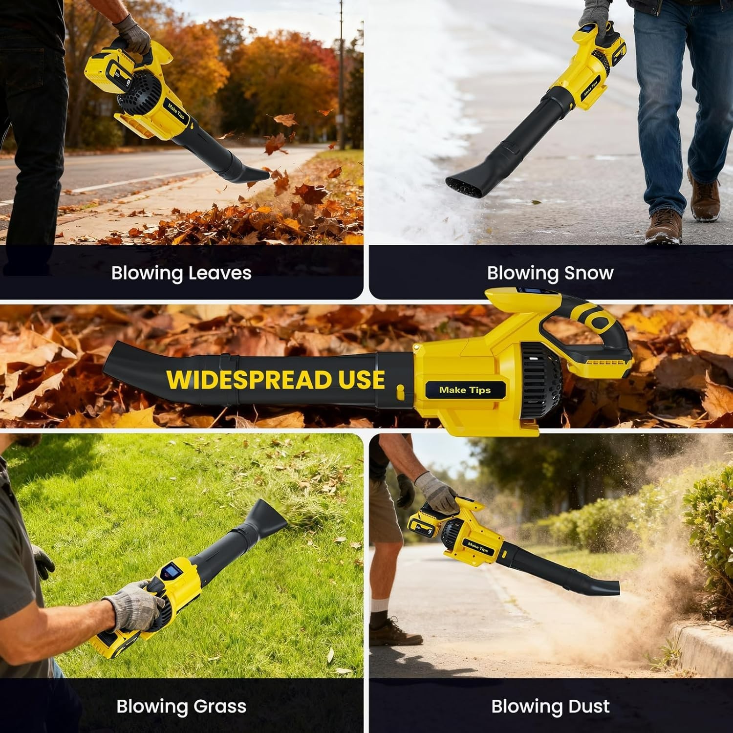 Cordless Leaf Blower for Dewalt 20V Max Battery (Tool Only) – Powerful Brushless