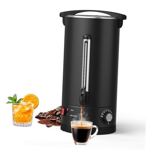 18 L/120 Cups Coffee Urn- 4.8 gal Double Wall Commerical 120 Cups/18L Black