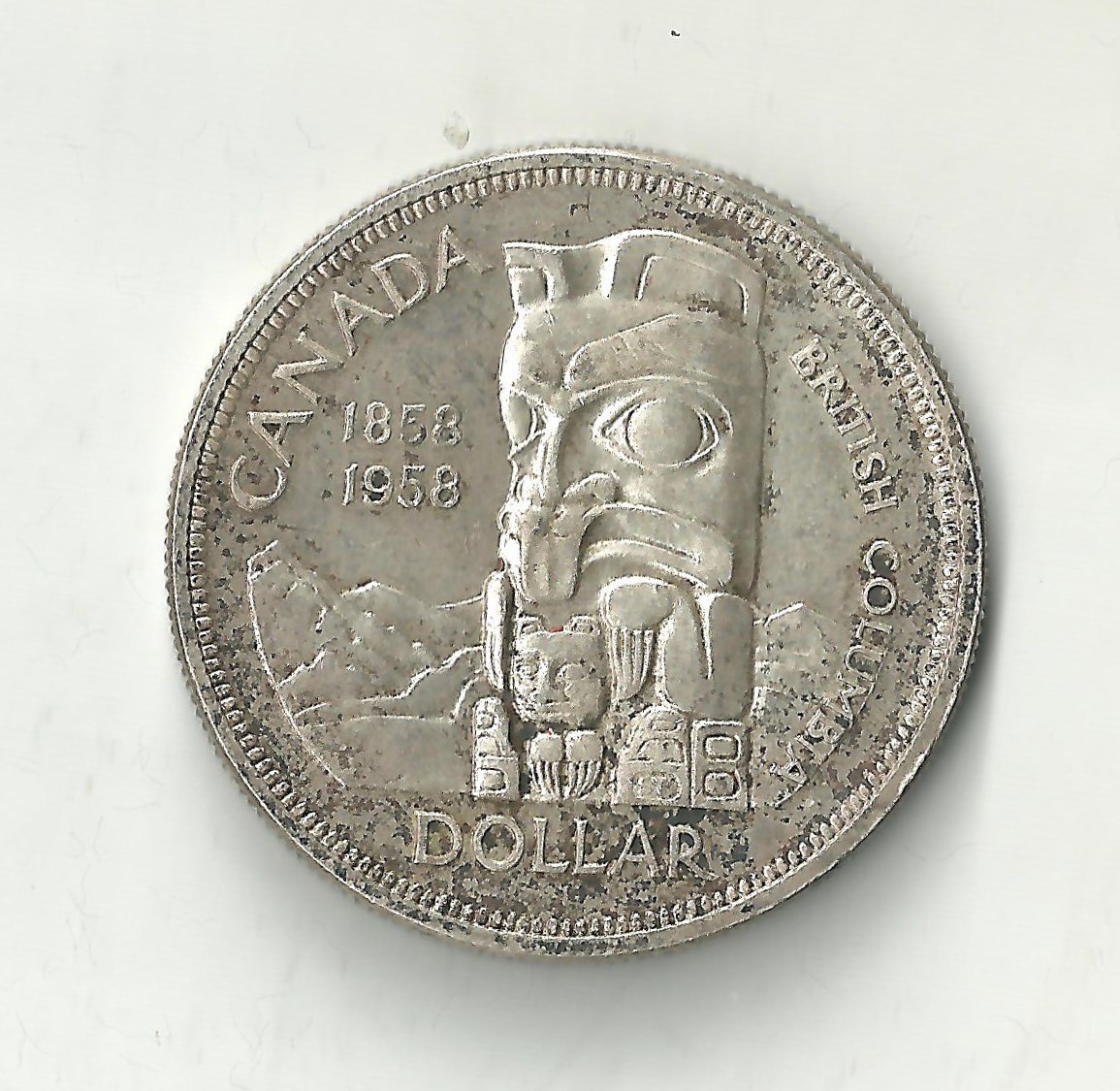 Canada 1 Dollar 1958 British Columbia  Silver  (KM#55)
