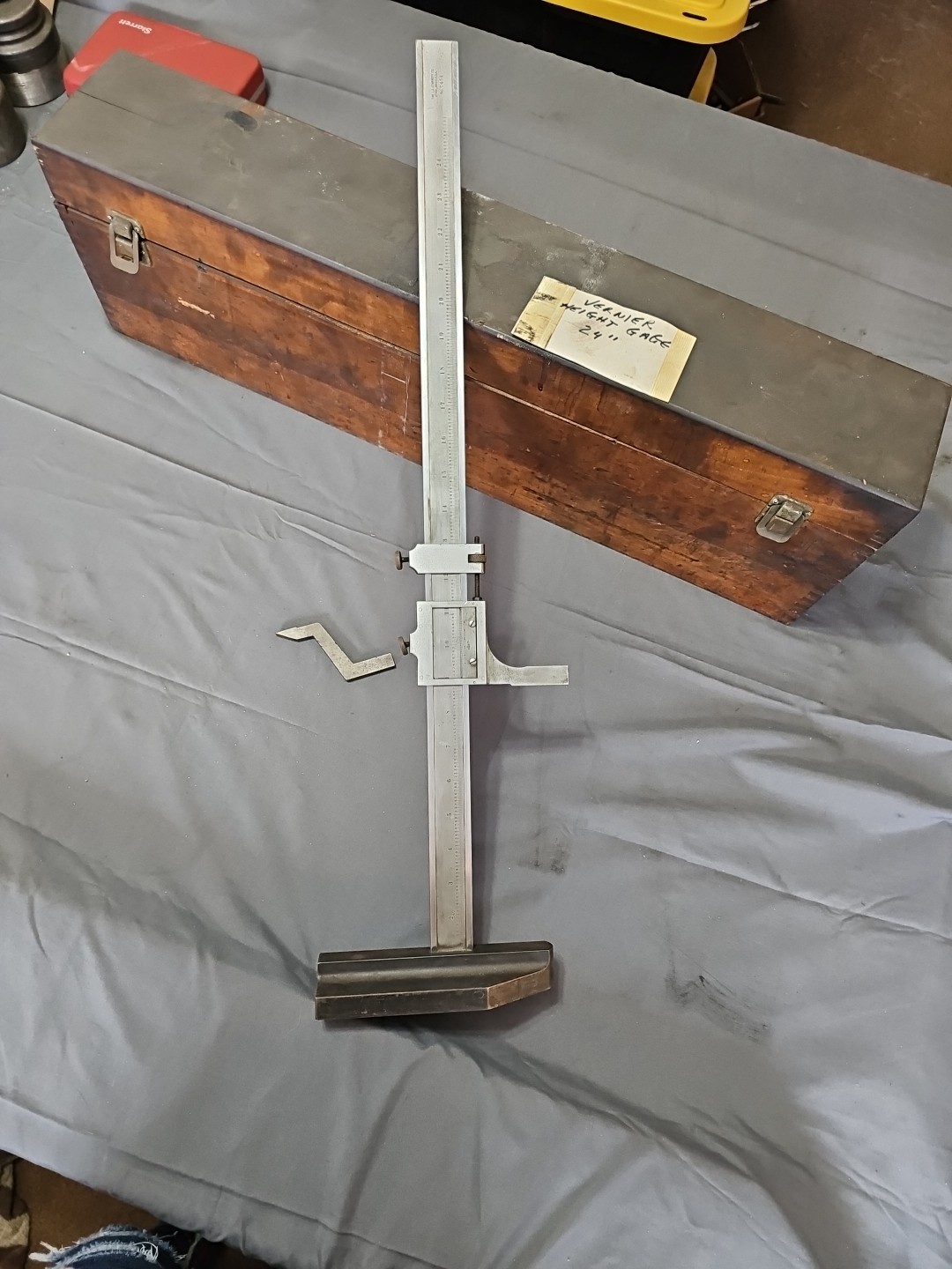 Vintage STARRETT NO. C454 24" VERNIER CALIPER WITH CASE