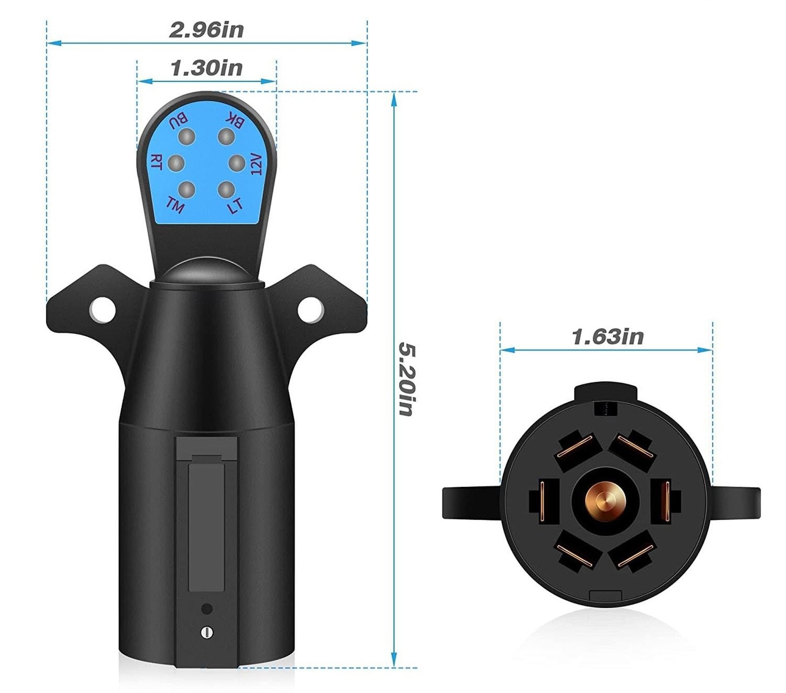 NEW SUN® Quick Connect 7-Pin Trailer Light Tester, 7-Way Trailer Plug Teste